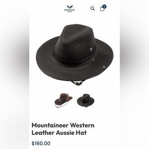 Henschel Hats Mountaineer Western Leather Aussie Hat